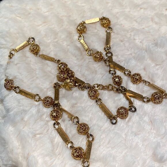 Bars Filagree Balls and A Ladybug Necklace - Picture 11 of 12